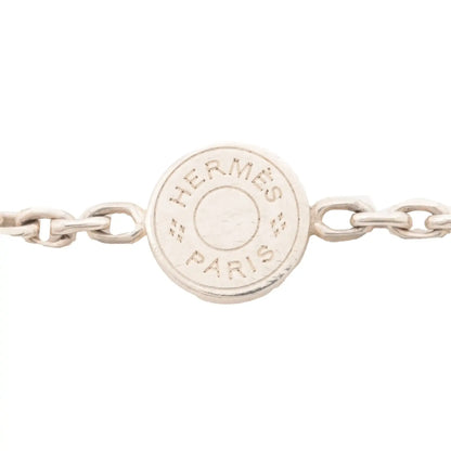 Hermès Sterling Silver Evelyne Eclipse Pendant Necklace