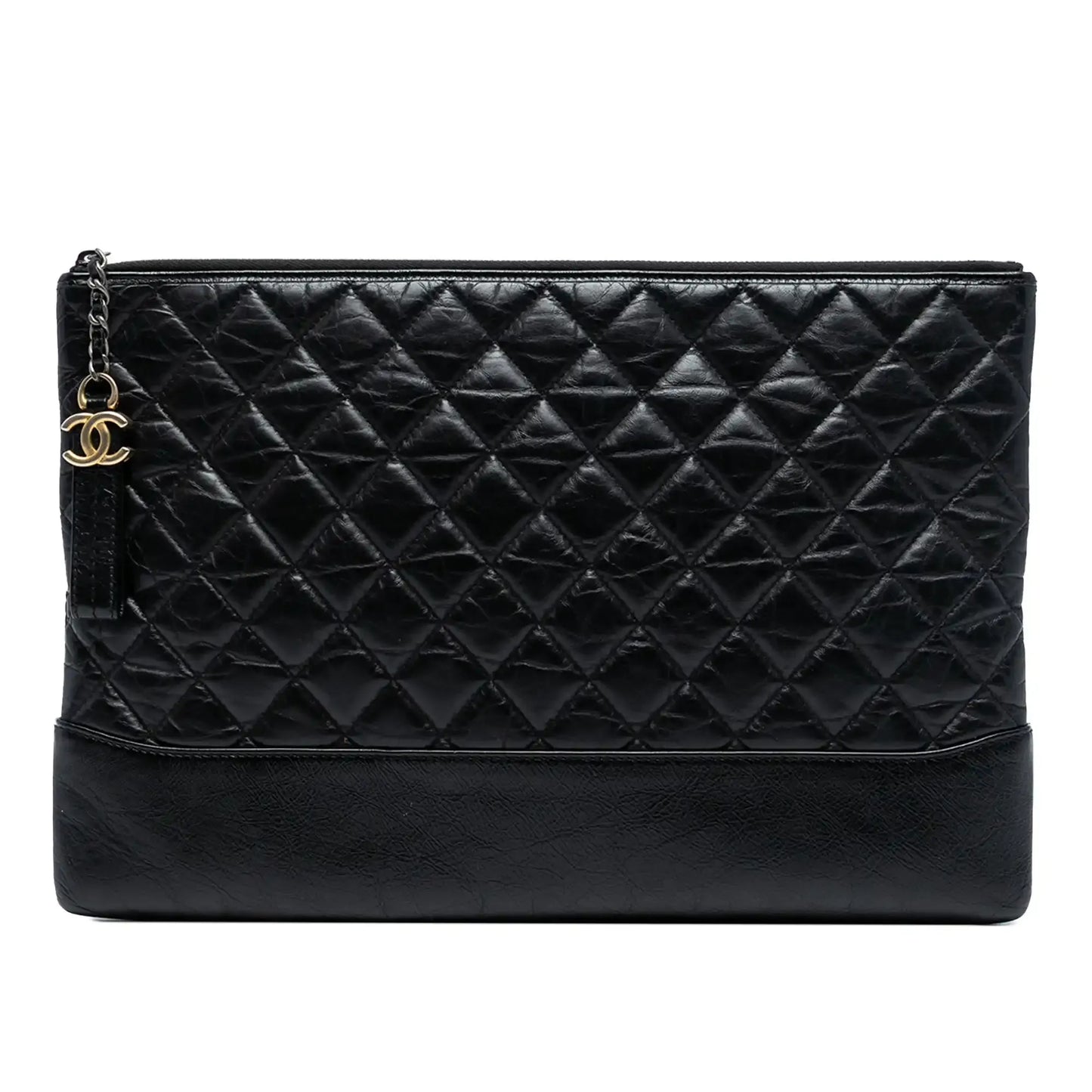 Chanel Large Aged Calfskin Gabrielle O Case Clutch