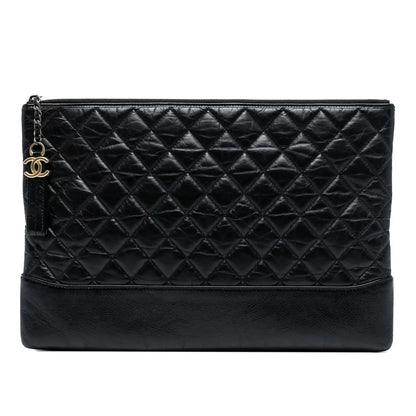 Chanel Large Aged Calfskin Gabrielle O Case Clutch