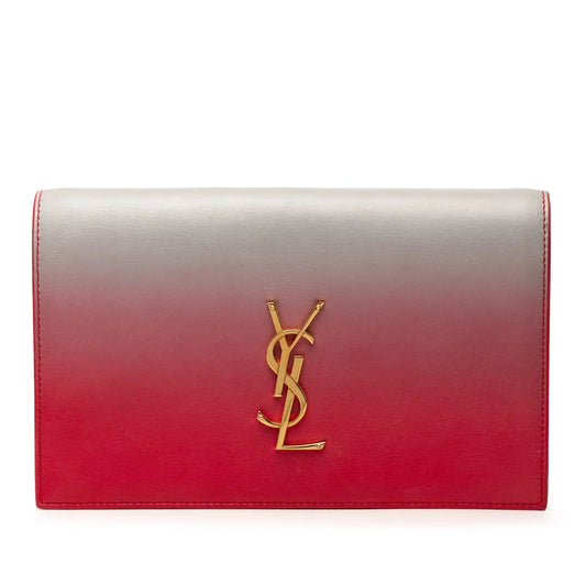 Saint Laurent Smooth Ombre Calfskin Monogram Kate Clutch