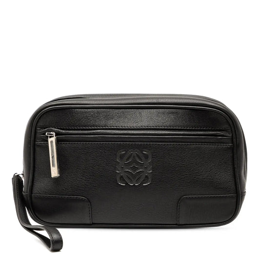 Loewe Leather Anagram Clutch