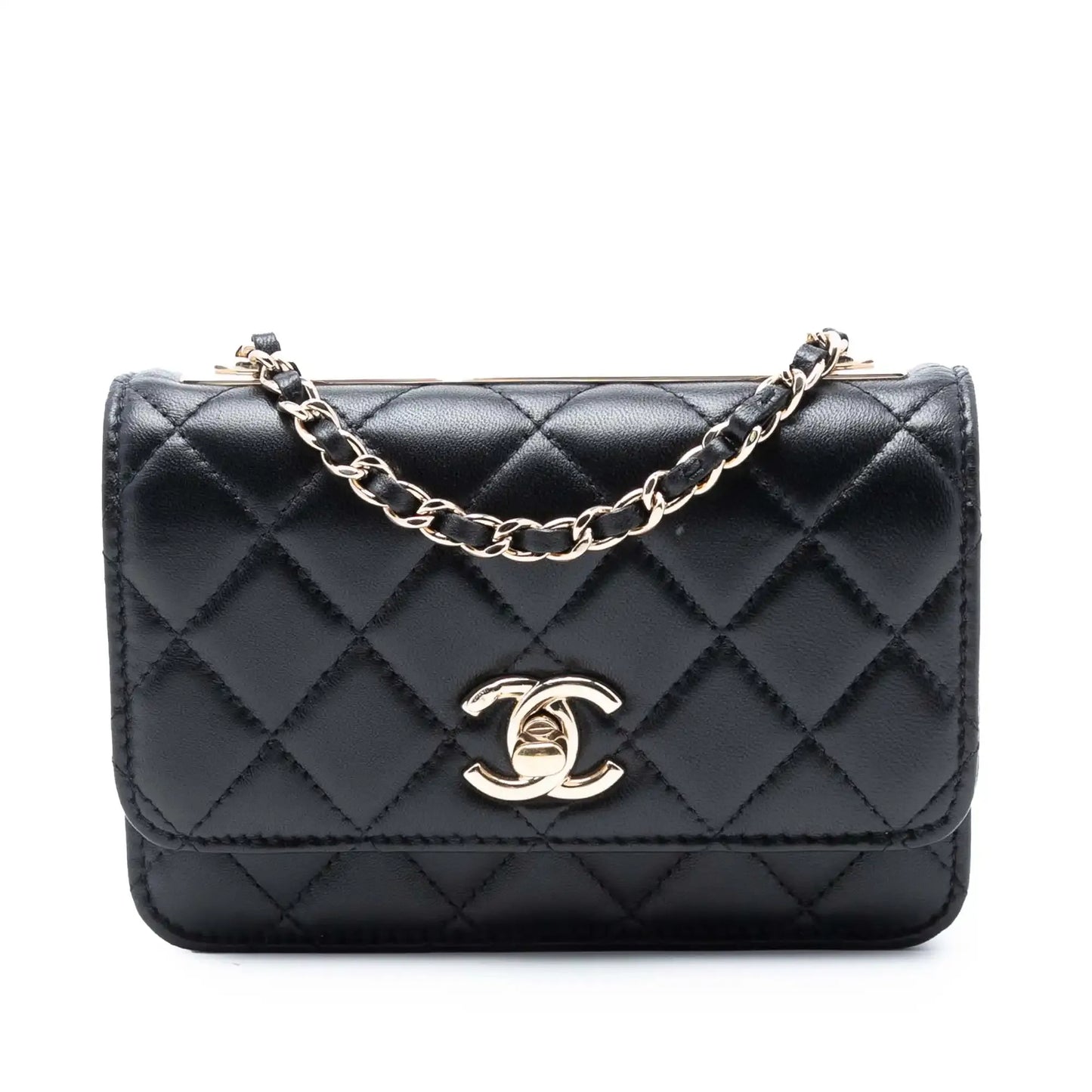 Chanel Mini Lambskin Trendy CC Wallet On Chain