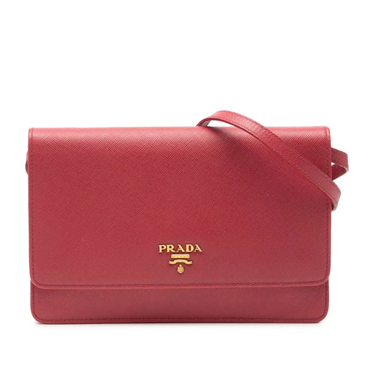 Prada Saffiano Wallet on Strap