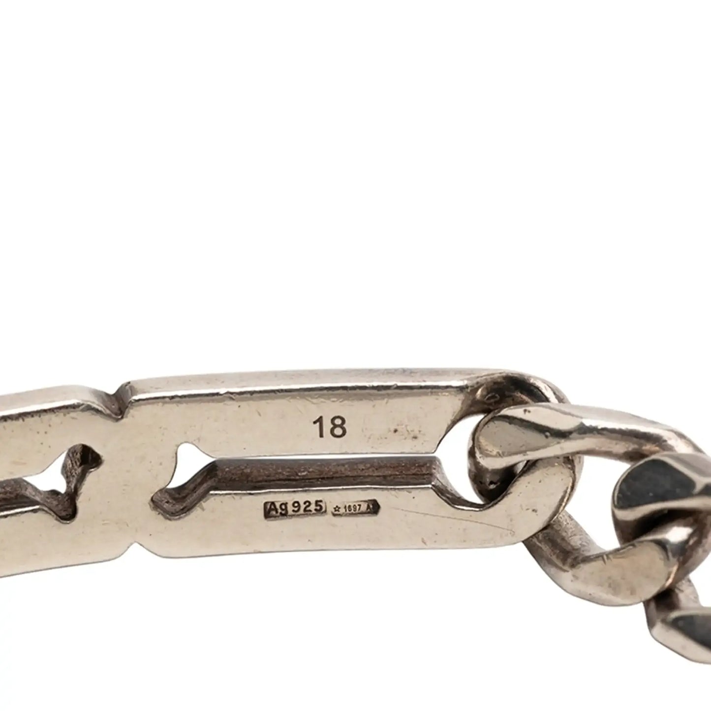 Gucci Sterling Silver Infinity Knot Chain Bracelet