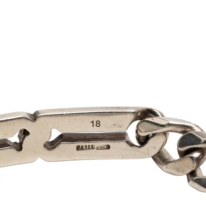 Gucci Sterling Silver Infinity Knot Chain Bracelet