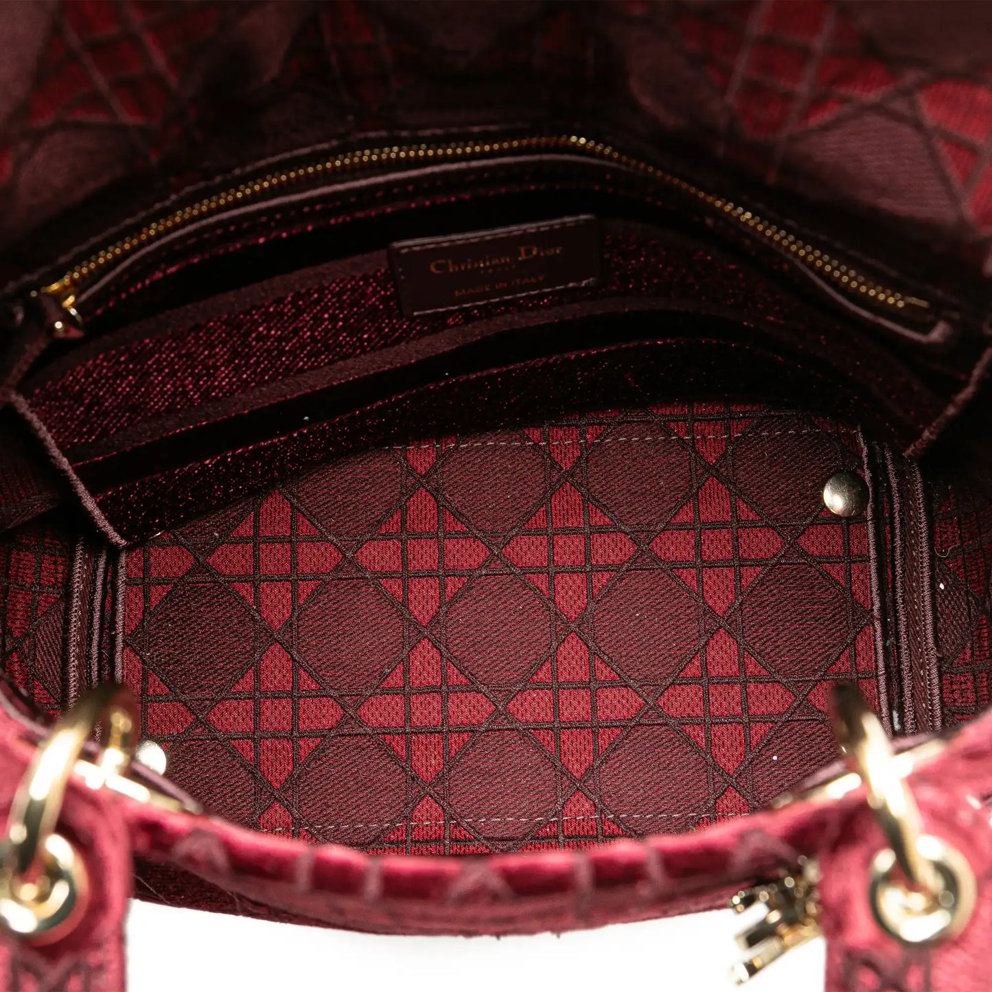 Dior Medium Velvet Cannage Lady D Lite