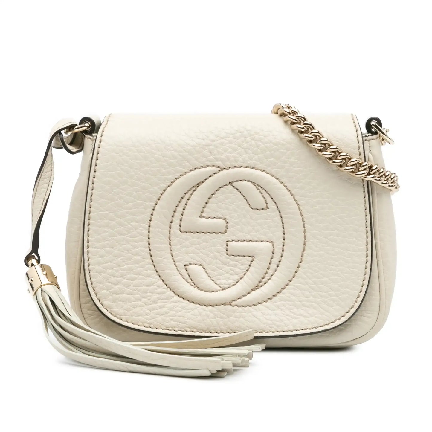 Gucci Small Leather Soho Chain Flap Crossbody