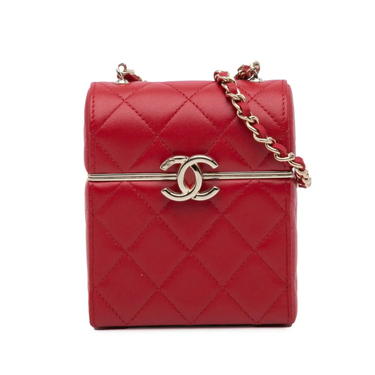 Channel Small CC Lambskin Box Vanity with Chain