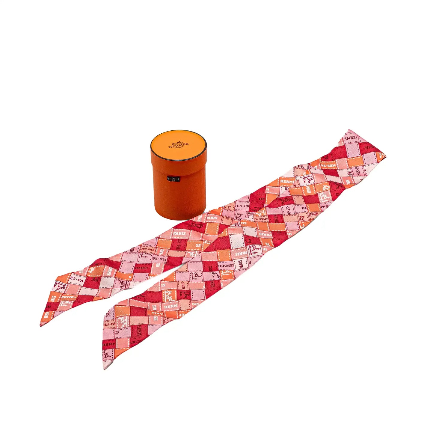 Hermès Bolduc Au Carre Silk Twilly Scarf