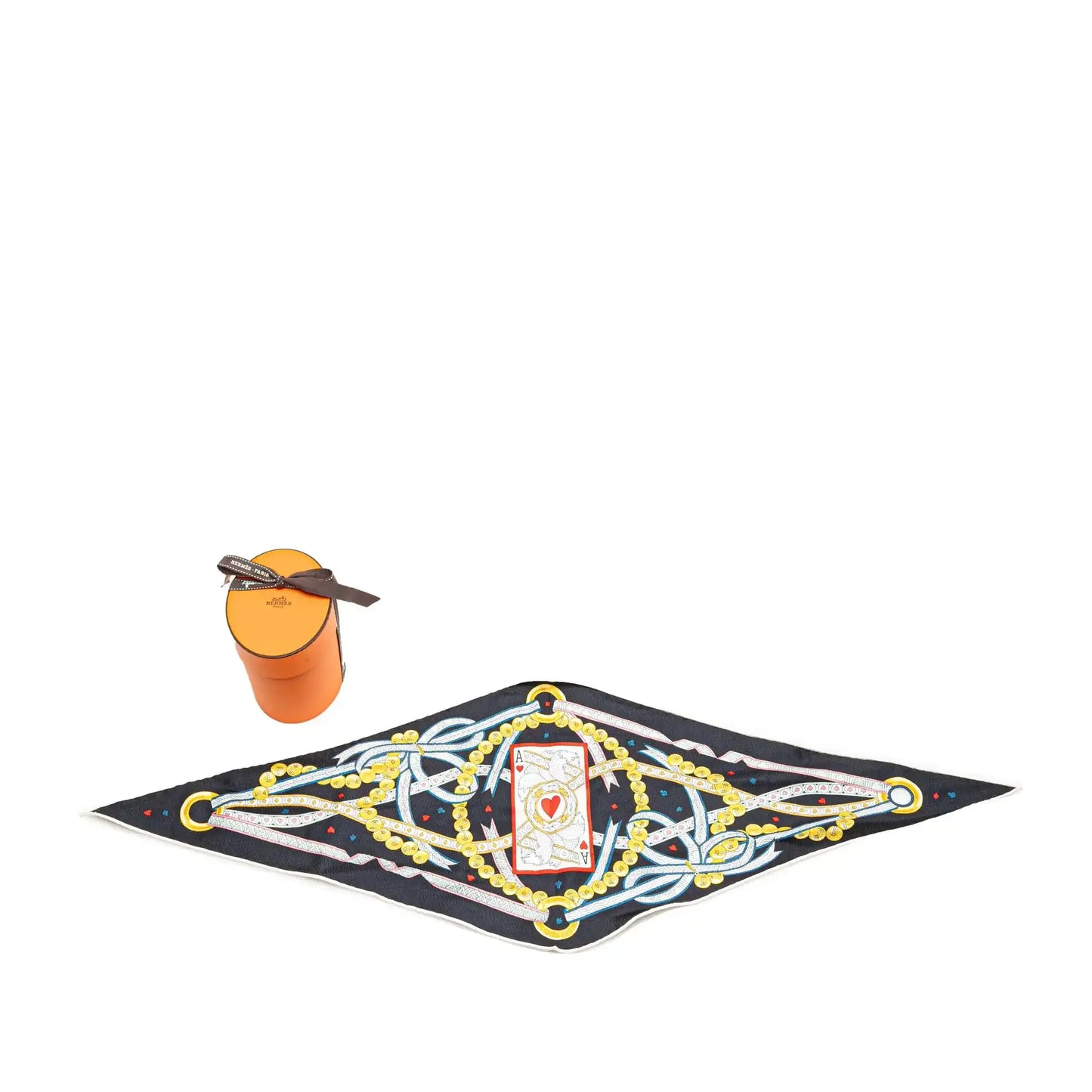 Hermès Dame De Coeur Nano Losange Silk Scarf