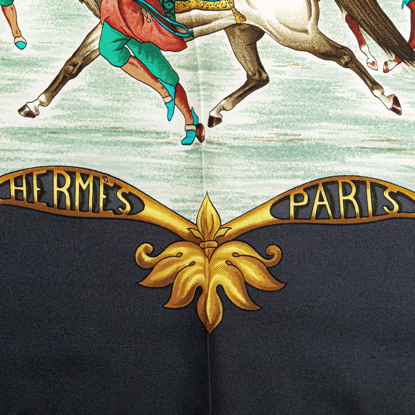 Hermès Les Chevaux des Moghols Silk Scarf