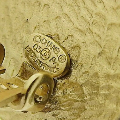 Chanel CC Resin and Gold Plated Button Clip On Earrings