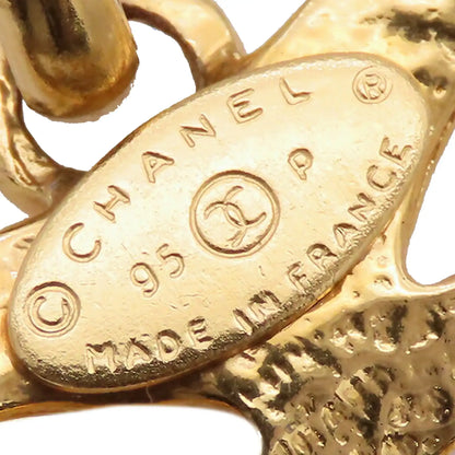 Chanel CC Gold Plated Heart Pendant Necklace