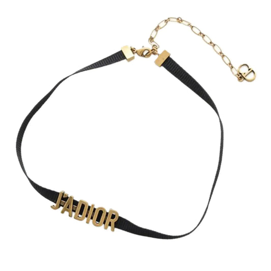Dior Nylon Grosgrain Ribbon JAdior Choker Necklace