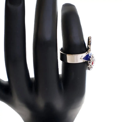 Louis Vuitton Silver Plated Enamel Fairytale Ring Set