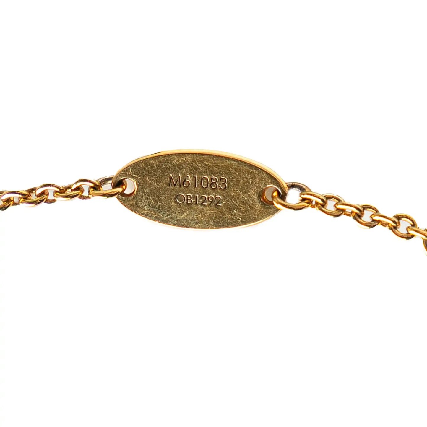 Louis Vuitton Gold Plated Essential V Necklace