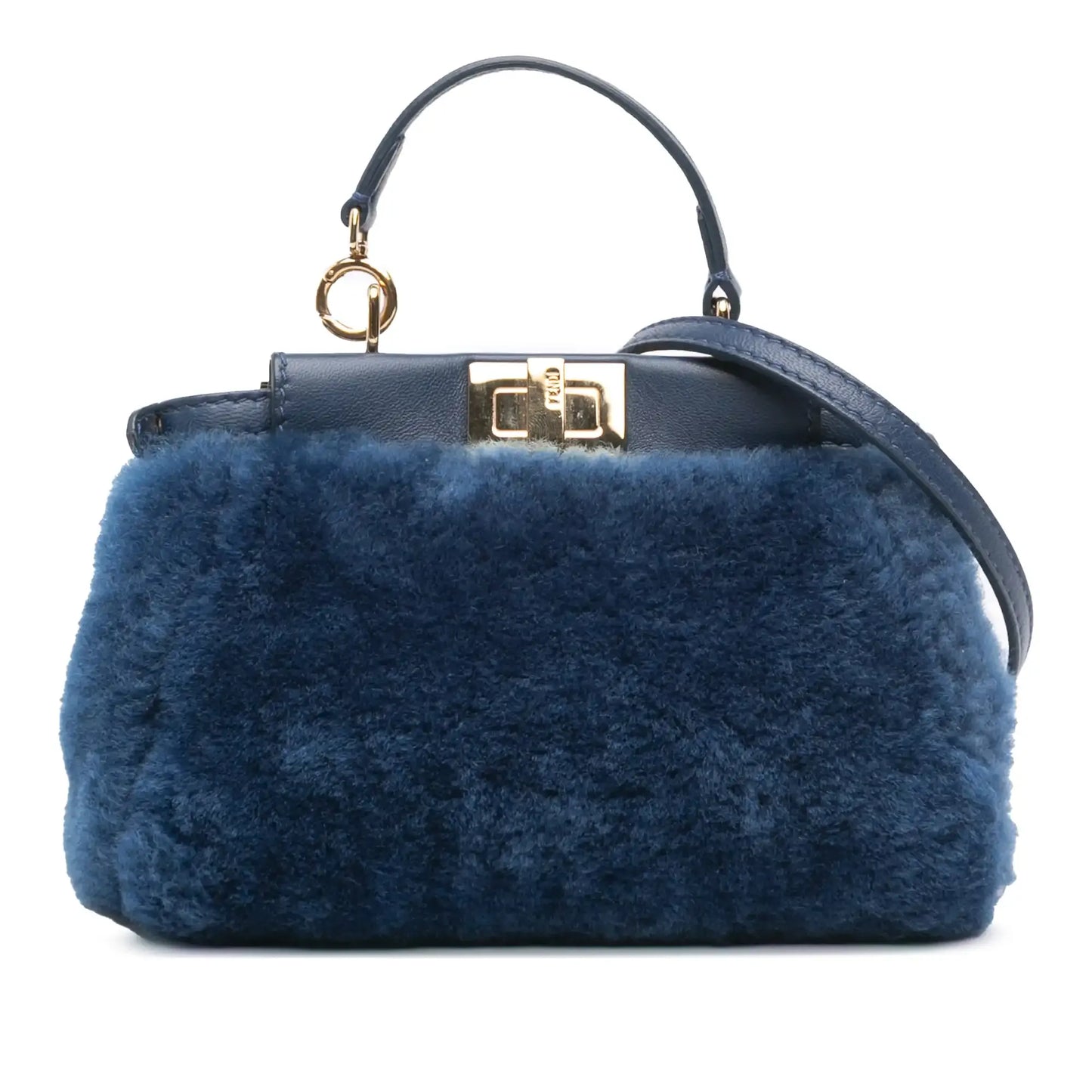 Fendi Micro Shearling Peekaboo Satchel