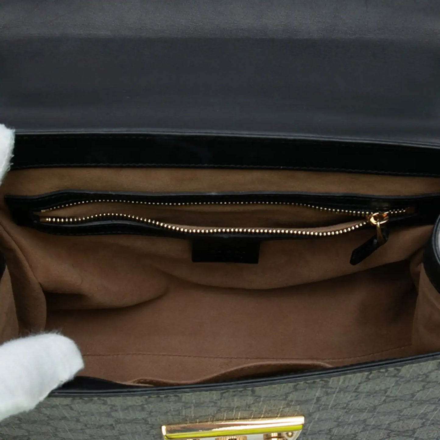 Gucci Small GG Supreme Padlock Satchel