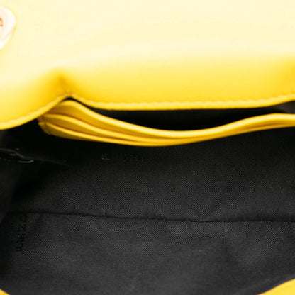 Fendi Mini Bicolor Nappa Apolo Chain Baguette Shoulder Bag