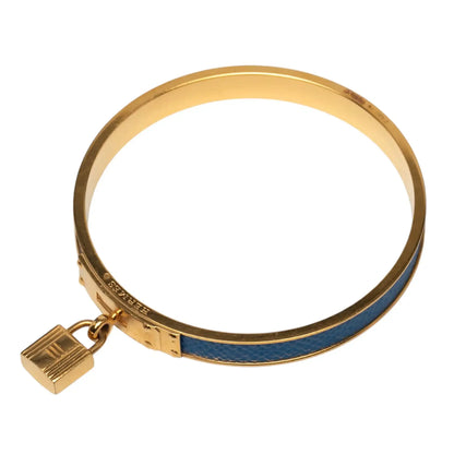 Hermès Leather Kelly Cadena Lock Bangle Bracelet