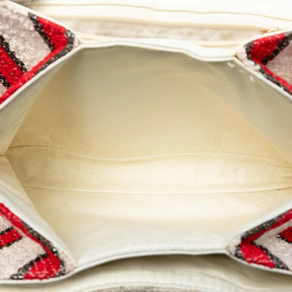 Chanel CC Quilted Tweed Striped Single Flap