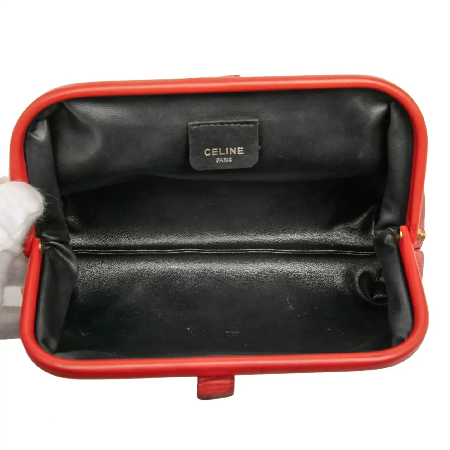 Celine Macadam Coated Canvas Frame Clutch