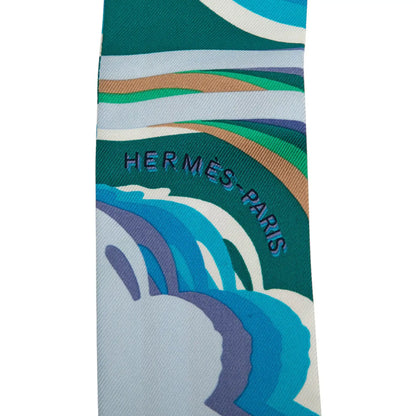 Hermès Brides De Gala Shadow Silk Twilly Scarf