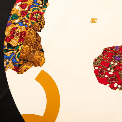 Chanel Gripoix Globe Silk Scarf