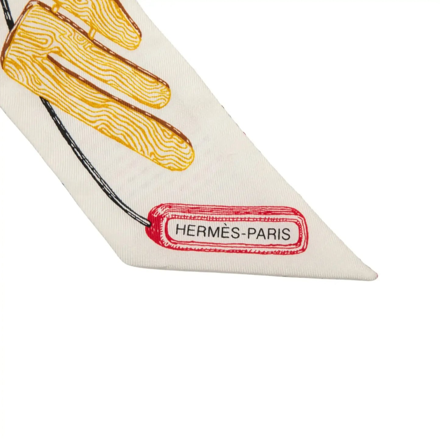 Hermès Chevaloscope Pointille Silk Twilly Scarf