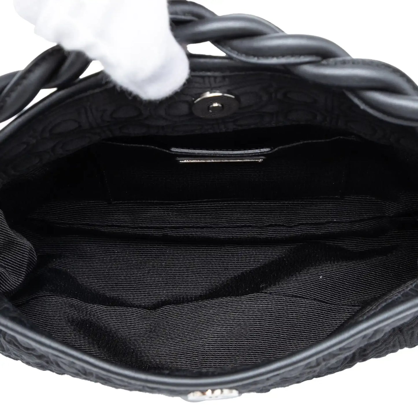 Ferragamo Gancini Canvas Handbag