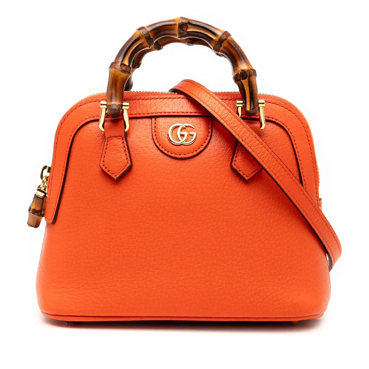 Gucci Mini Dollar Calfskin Bamboo Diana Dome Satchel