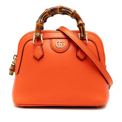 Gucci Mini Dollar Calfskin Bamboo Diana Dome Satchel