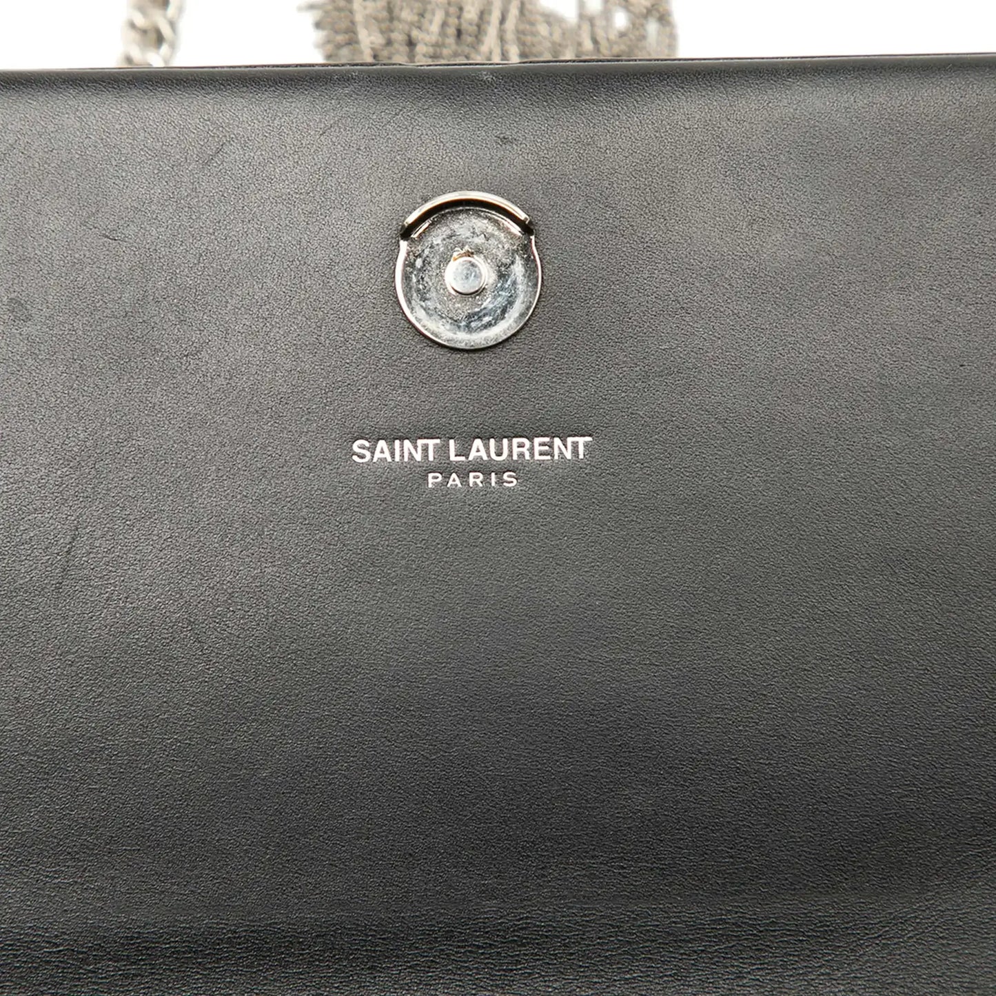 Saint Laurent Calfskin Cloud Star Applique Classic Monogram Kate Tassel Wallet on Chain