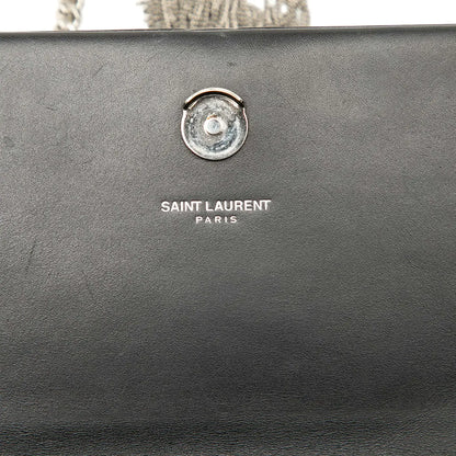 Saint Laurent Calfskin Cloud Star Applique Classic Monogram Kate Tassel Wallet on Chain