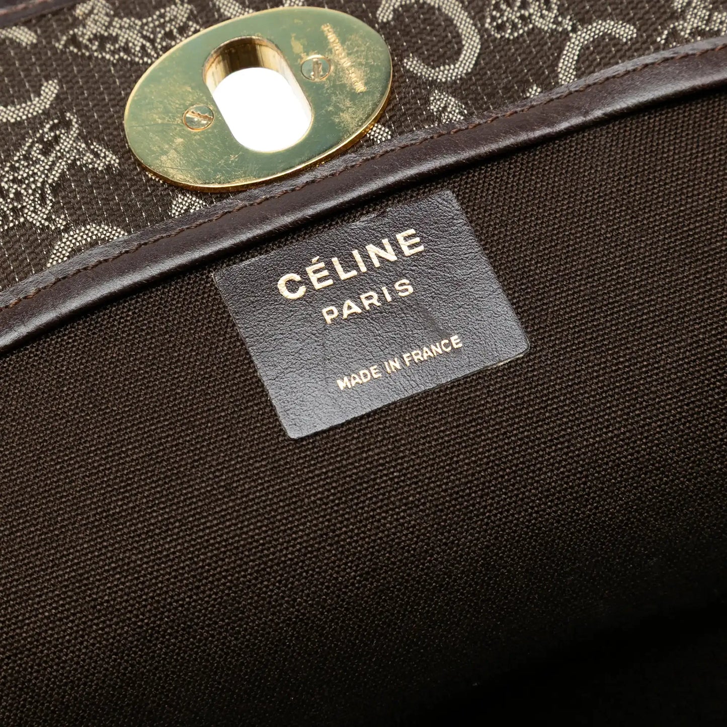 Celine C Carriage Canvas Shoulder Bag