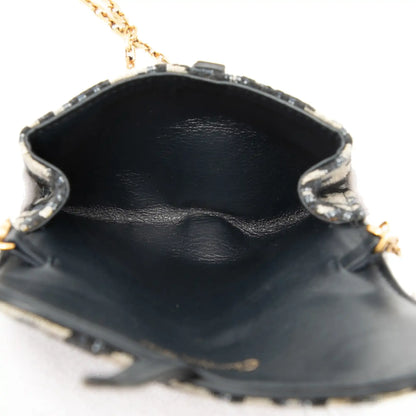 Dior Nano Oblique Canvas Saddle Chain Pouch