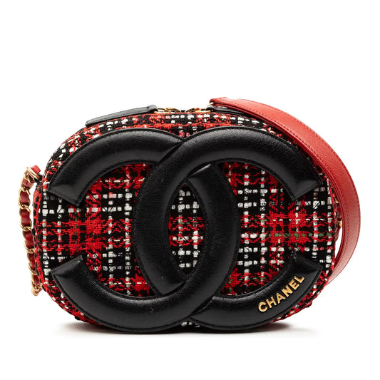 Chanel Tweed and Lambskin Coco Midnight Camera Bag