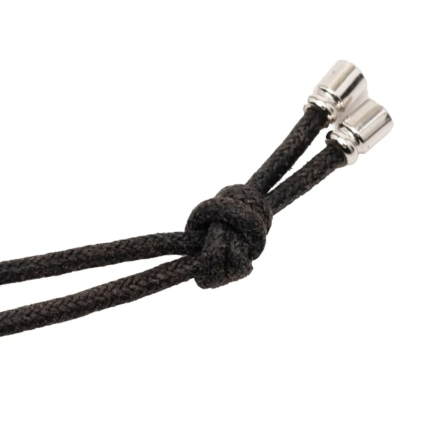 Bvlgari Sterling Silver and Leather Parentesi Pendant Necklace