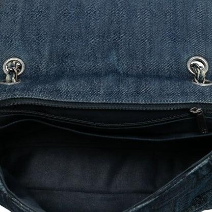 Chanel Medium Embroidered Denim Perfume Bottle Single Flap