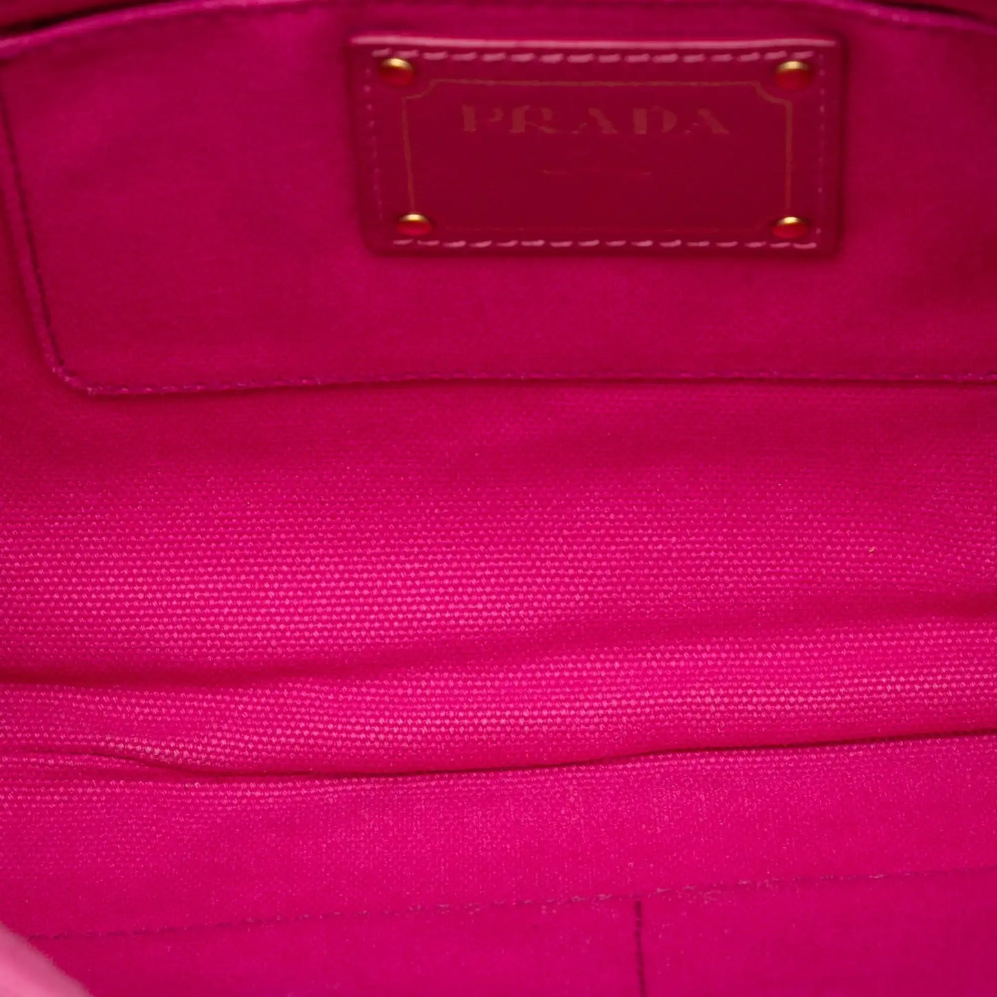 Prada Canvas Canapa Studded Vernice Clutch