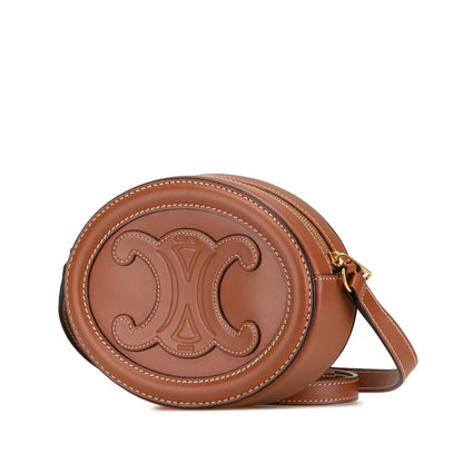 Celine Small Calfskin Cuir Triomphe Oval Crossbody