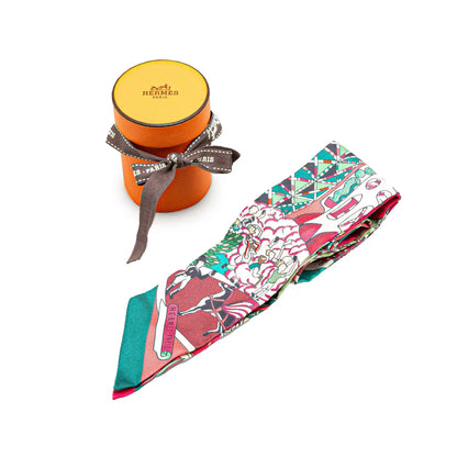 Hermès Exposition Universelle Twilly Silk Scarf