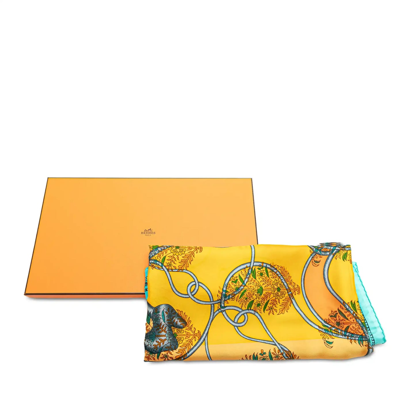 Hermès Coup de Fouet Au Bloc Silk Twill Giant Scarf