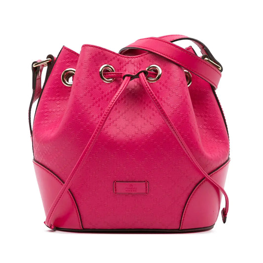 Gucci Diamante Leather Bright Bucket Bag