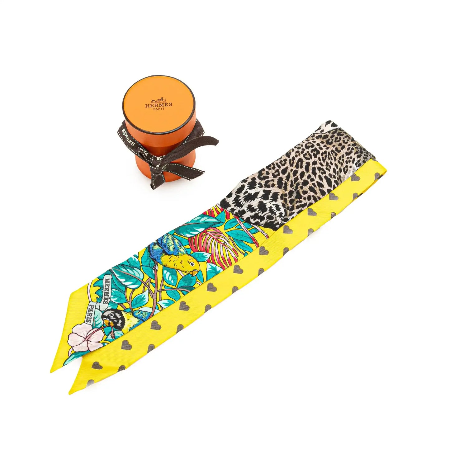 Hermès Jungle Love Silk Twilly Scarf