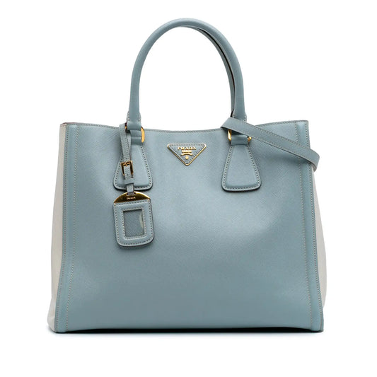 Prada Bicolor Saffiano Lux Satchel