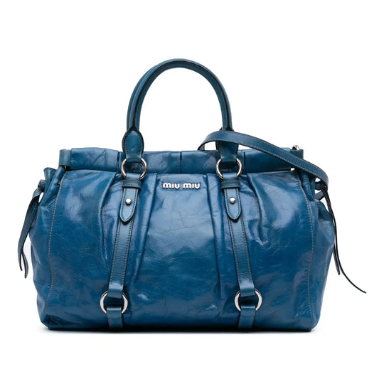 Miu Miu Large Vitello Shine Satchel