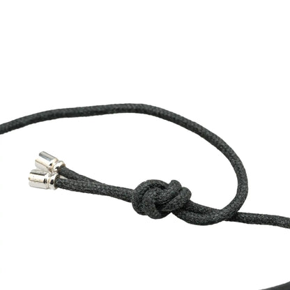 Bvlgari Sterling Silver Resin Parentesi Pendant Cord Necklace