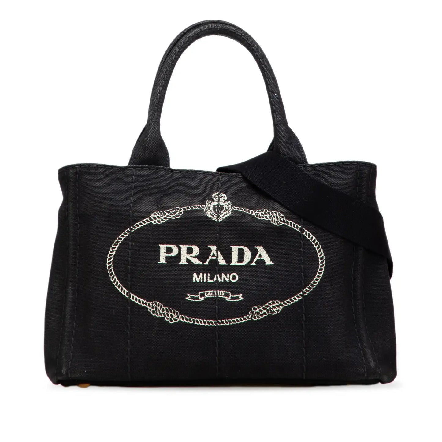 Prada Small Canvas Canapa Logo Satchel