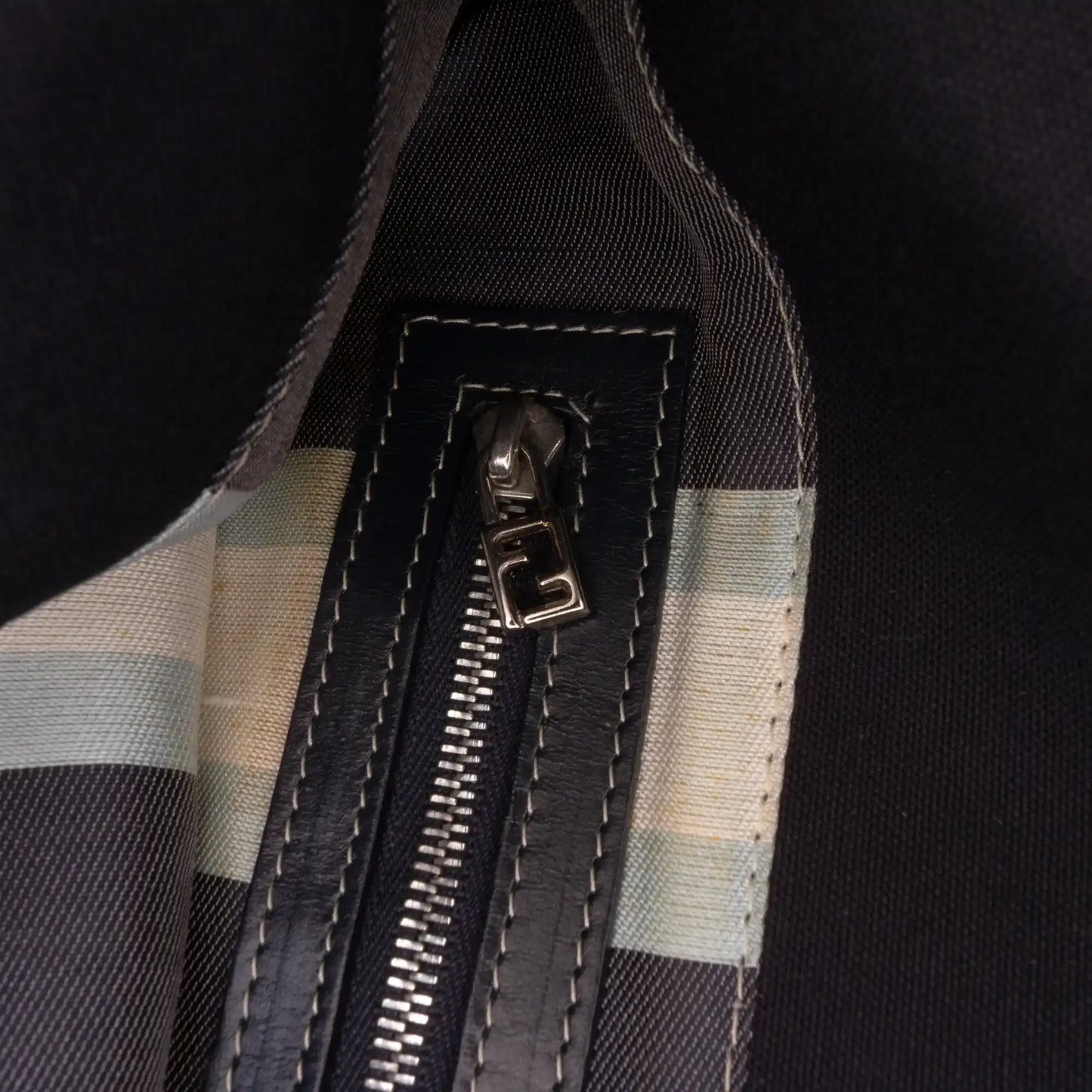 Fendi Canvas FF Marble Double Flap Shoulder Bag